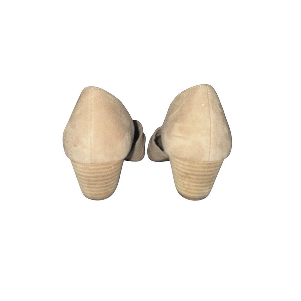 Eileen Fisher Hilly D’Orsay Suede Pumps Heels Pointed Toe Neutral Beige Taupe 8 - Picture 7 of 10